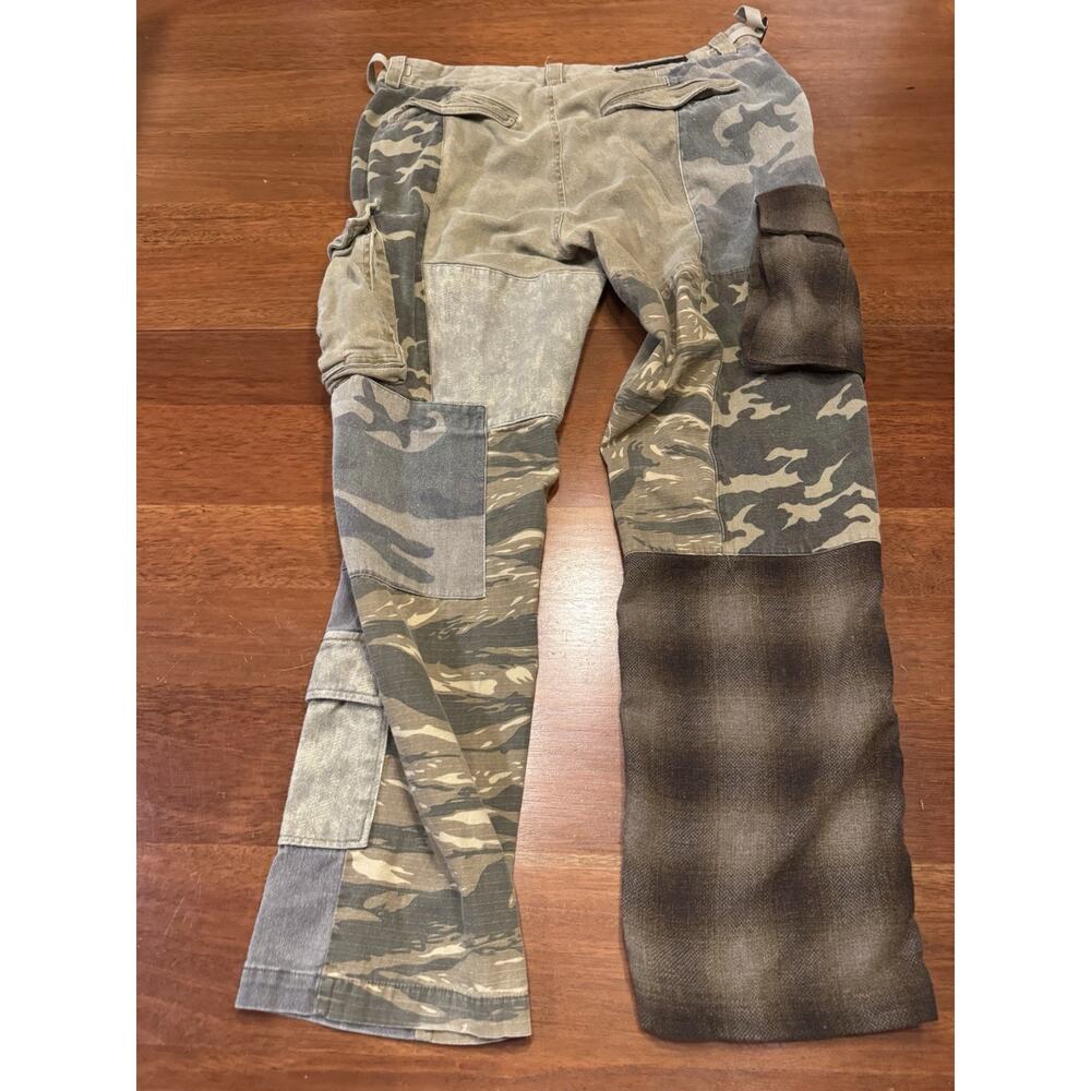 Size 38 Embellish Cargo Pants Camo Camouflage Patchwork
